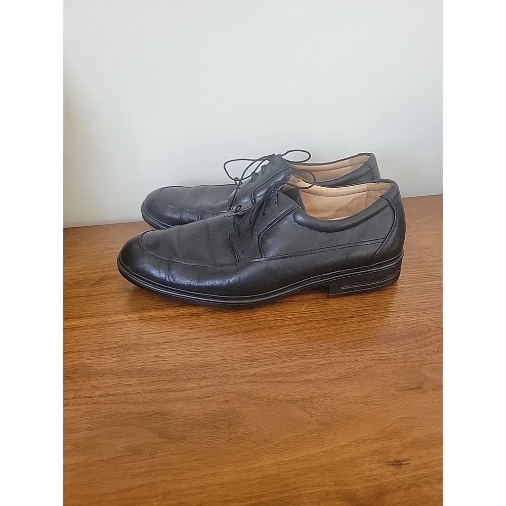 Rockport Mens Black Leather Signature Dress Oxford Shoes APM12881 Sz 12 M